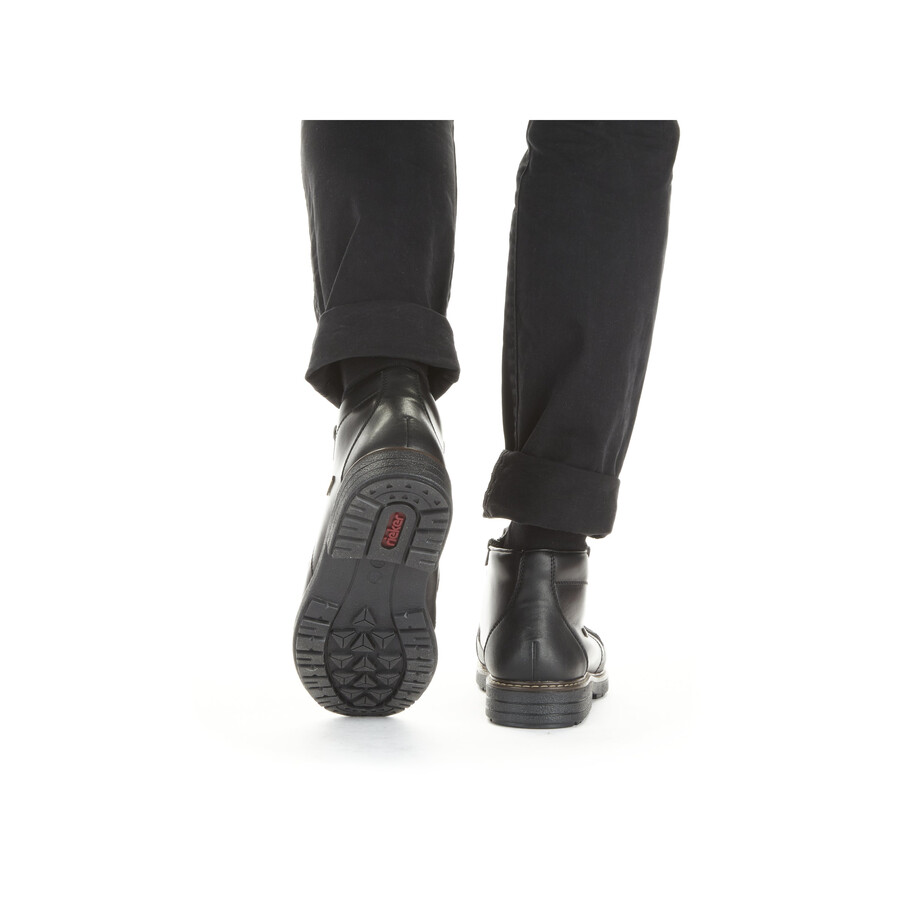 bottes noires à fermeture éclair pour hommes rieker 33160-00