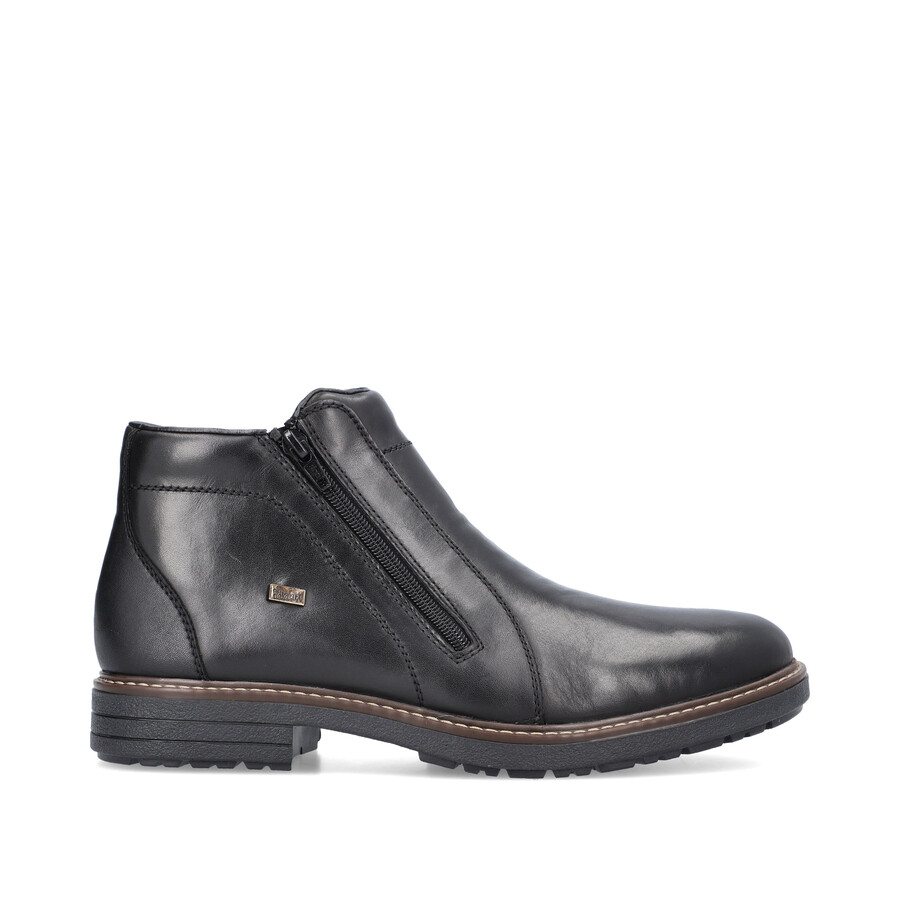bottes noires à fermeture éclair pour hommes rieker 33160-00