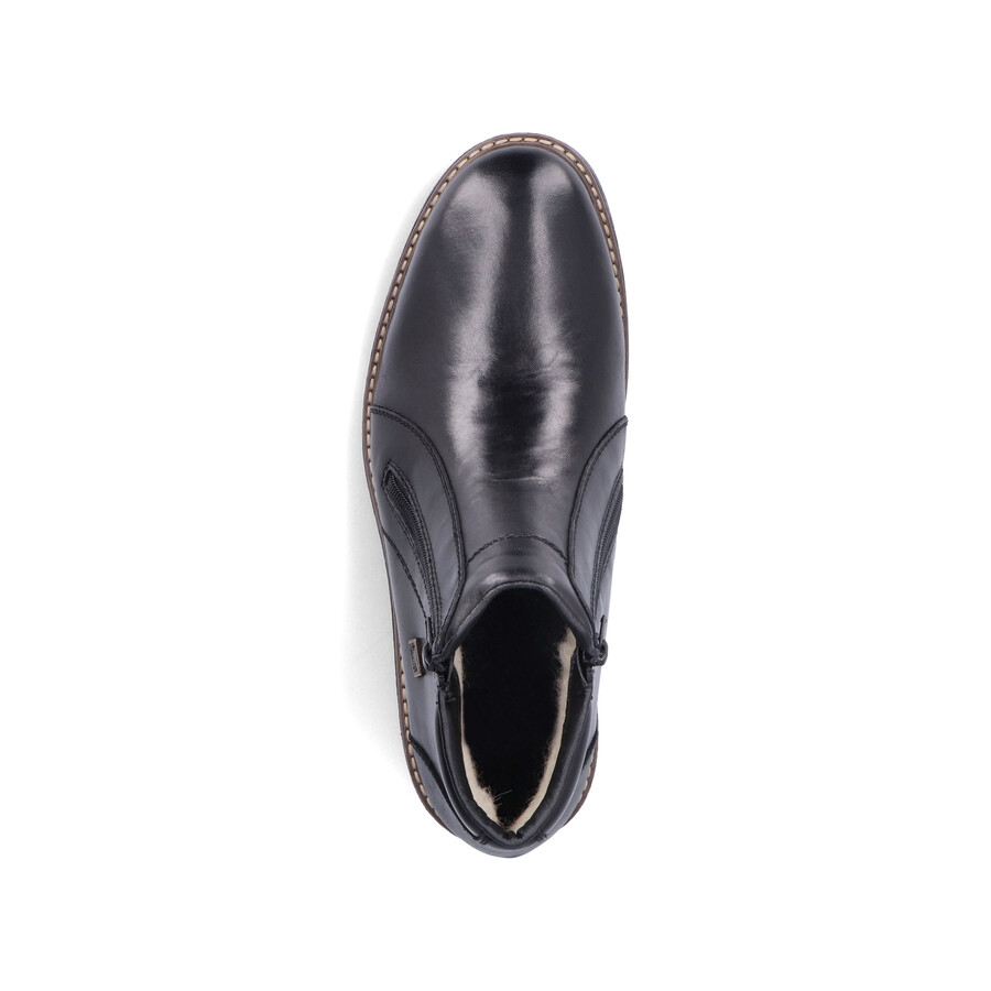 bottes noires à fermeture éclair pour hommes rieker 33160-00