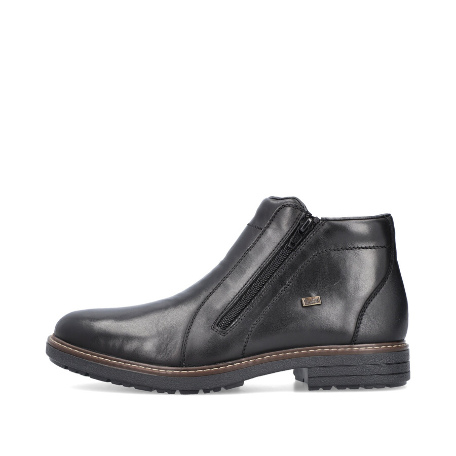 bottes noires à fermeture éclair pour hommes rieker 33160-00