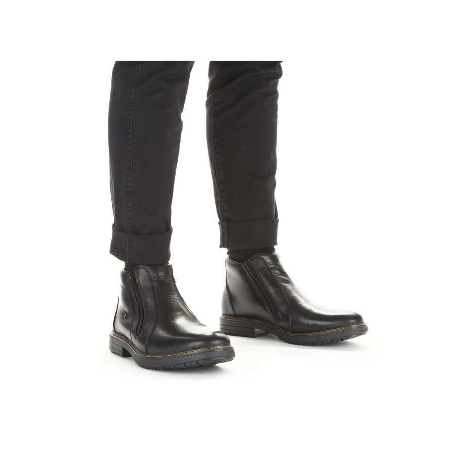 bottes noires à fermeture éclair pour hommes rieker 33160-00