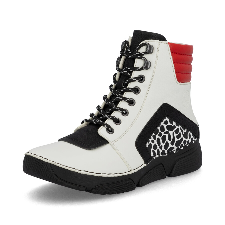bottes beiges à fermeture éclair pour femmes rieker 45904-60