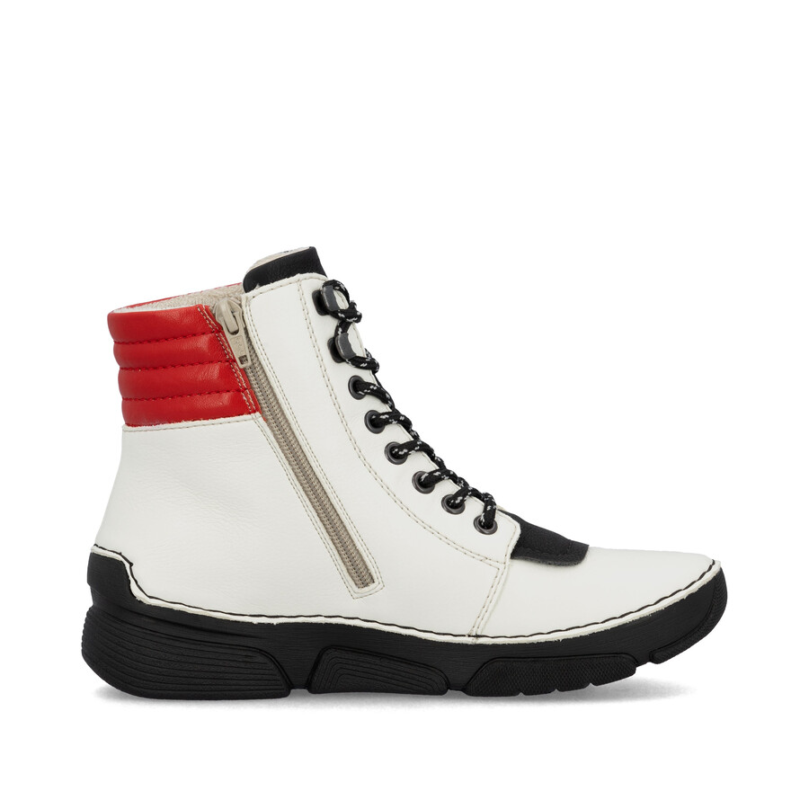 bottes beiges à fermeture éclair pour femmes rieker 45904-60