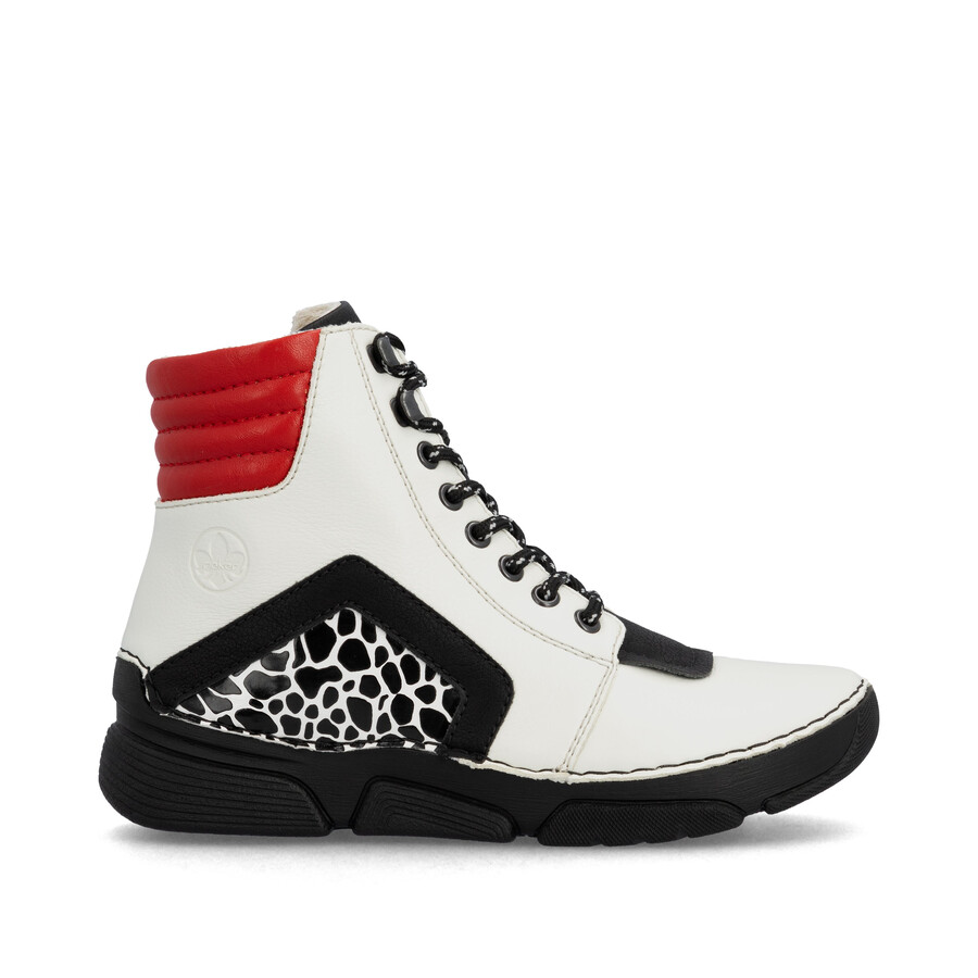 bottes beiges à fermeture éclair pour femmes rieker 45904-60