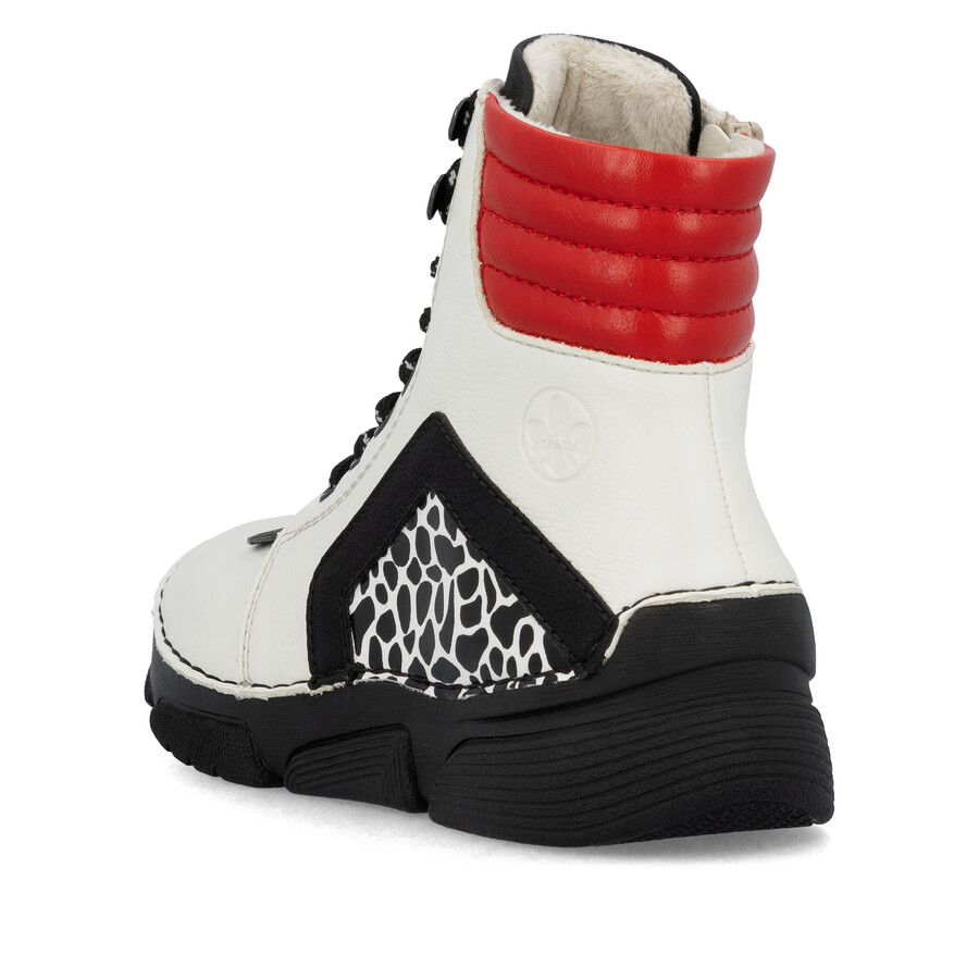 bottes beiges à fermeture éclair pour femmes rieker 45904-60