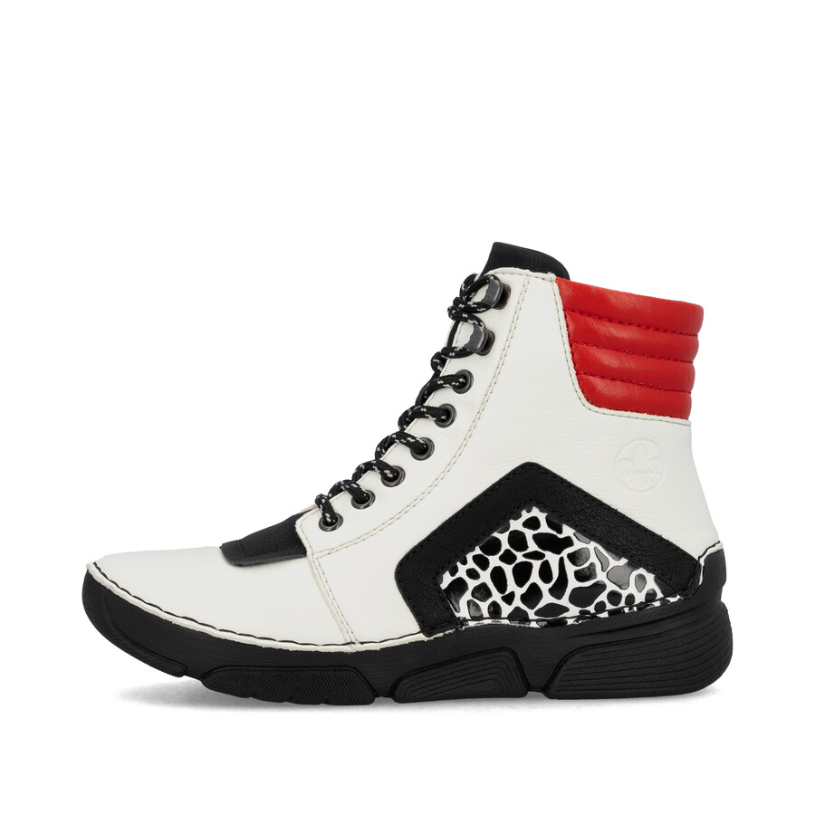 bottes beiges à fermeture éclair pour femmes rieker 45904-60