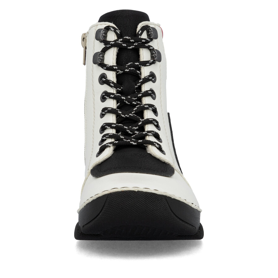bottes beiges à fermeture éclair pour femmes rieker 45904-60
