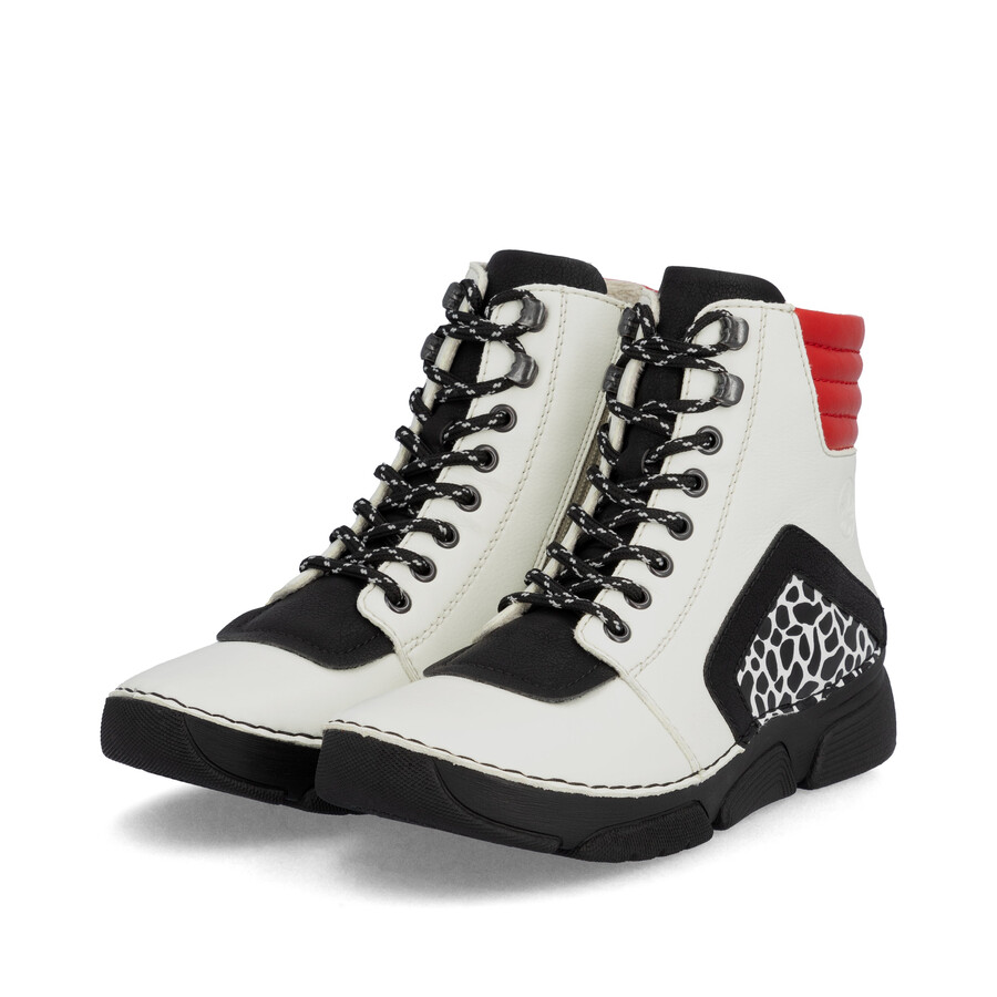 bottes beiges à fermeture éclair pour femmes rieker 45904-60
