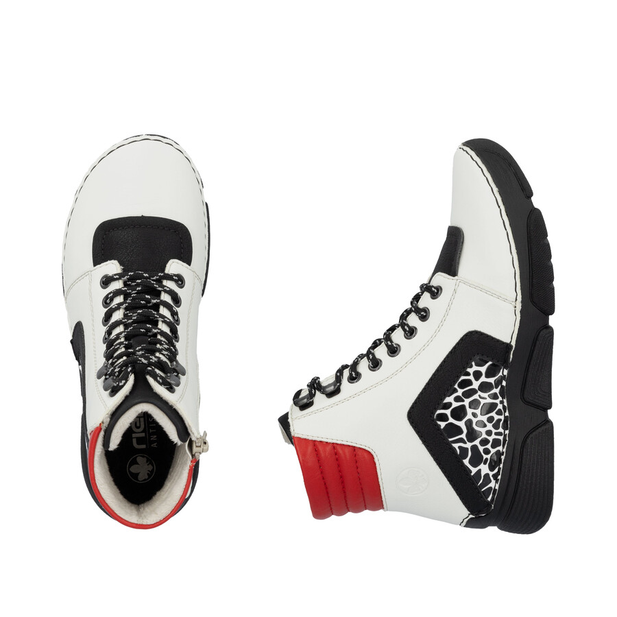 bottes beiges à fermeture éclair pour femmes rieker 45904-60