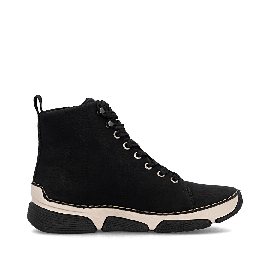 bottes noires à fermeture éclair pour femmes rieker 45920-01