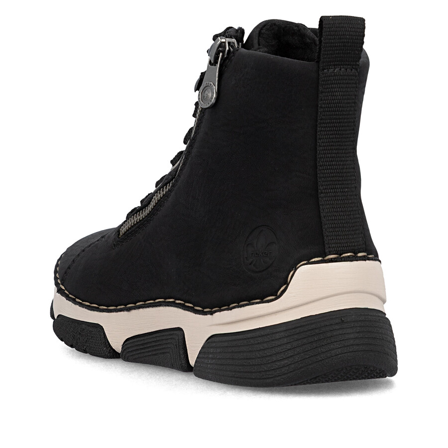 bottes noires à fermeture éclair pour femmes rieker 45920-01