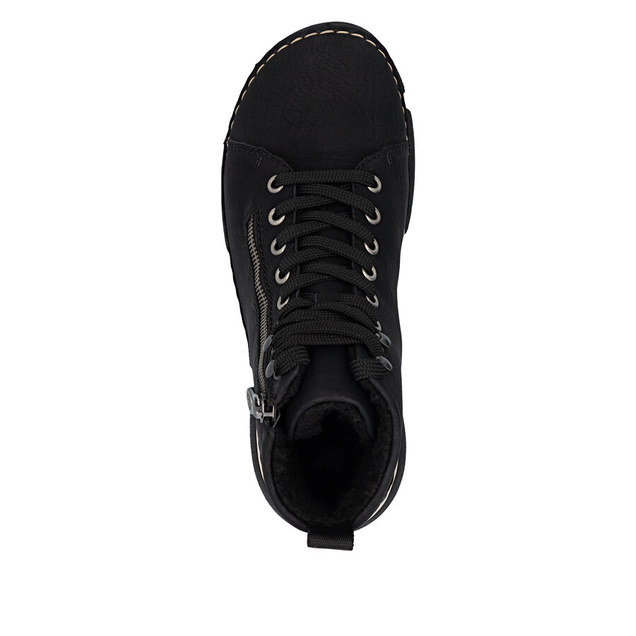 bottes noires à fermeture éclair pour femmes rieker 45920-01