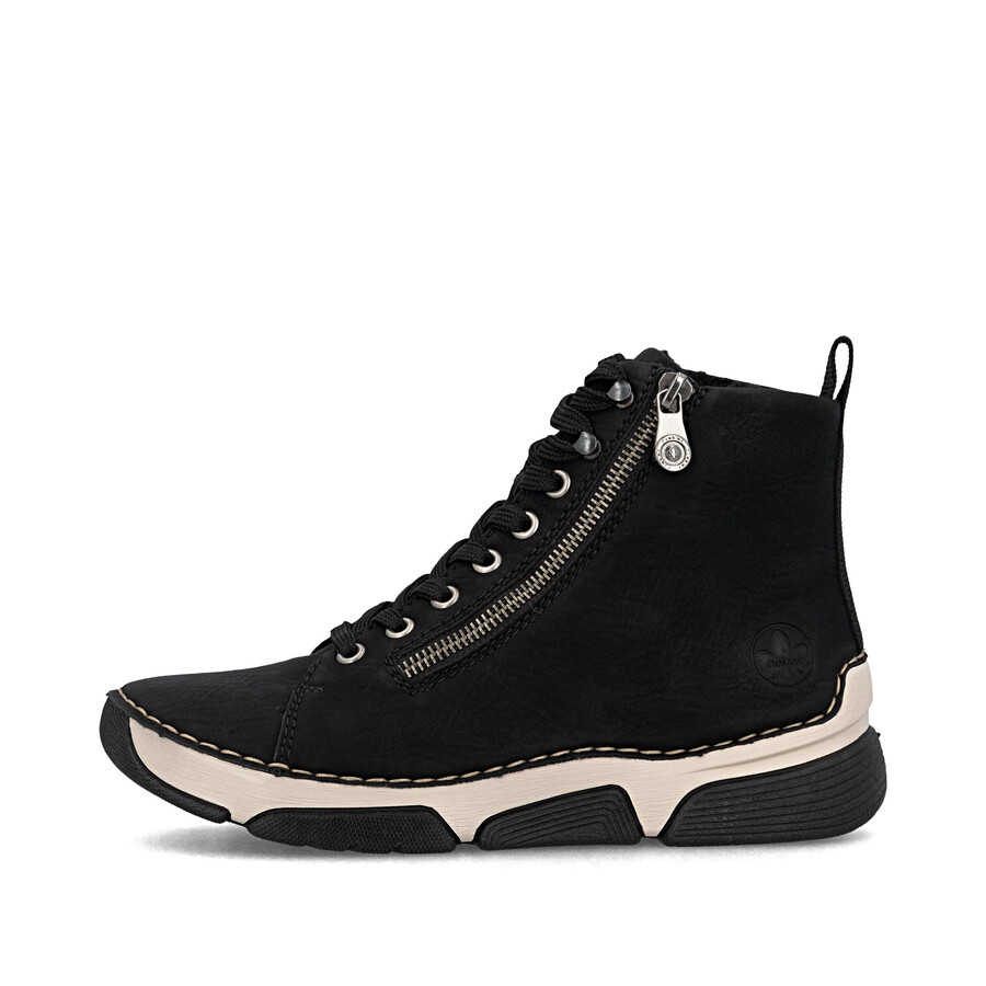 bottes noires à fermeture éclair pour femmes rieker 45920-01