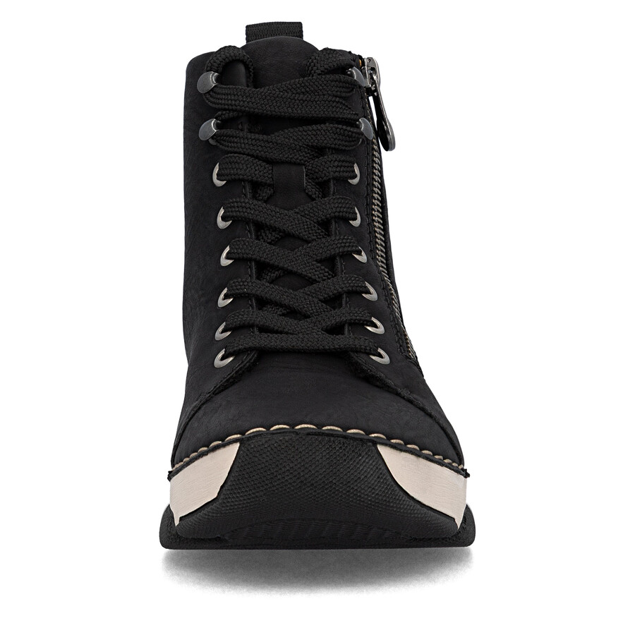 bottes noires à fermeture éclair pour femmes rieker 45920-01
