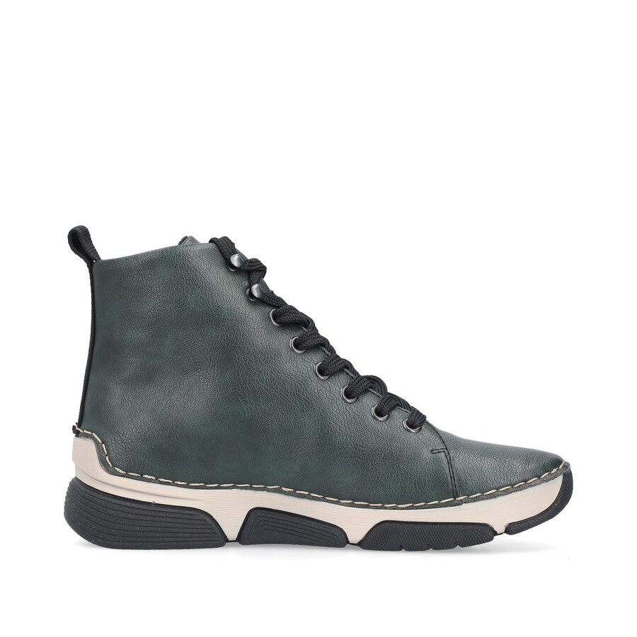 bottes vertes à fermeture éclair pour femmes rieker 45920-54