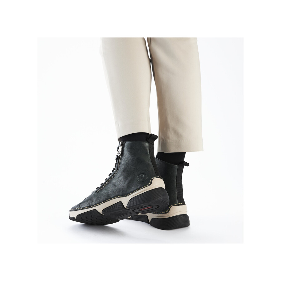 bottes vertes à fermeture éclair pour femmes rieker 45920-54