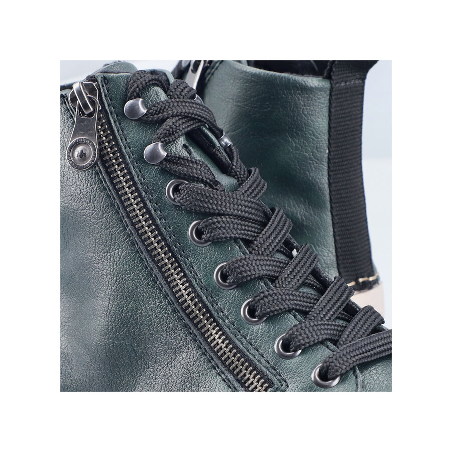 bottes vertes à fermeture éclair pour femmes rieker 45920-54