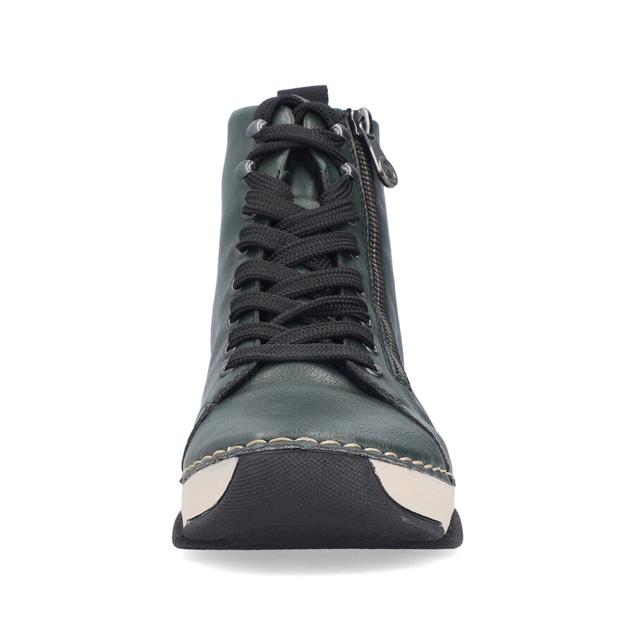 bottes vertes à fermeture éclair pour femmes rieker 45920-54
