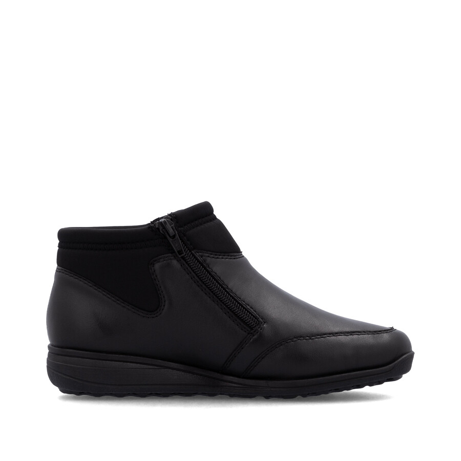 bottes noires à fermeture éclair pour femmes rieker 47270-00