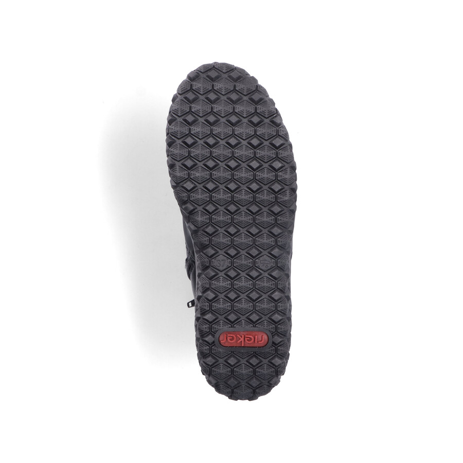 bottes noires à fermeture éclair pour femmes rieker 59585-01