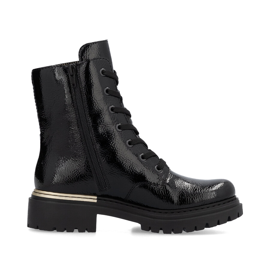 bottes noires à fermeture éclair pour femmes rieker 72607-00
