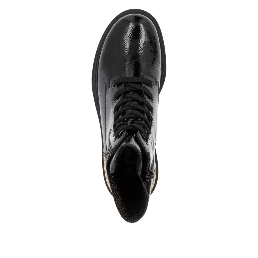 bottes noires à fermeture éclair pour femmes rieker 72607-00