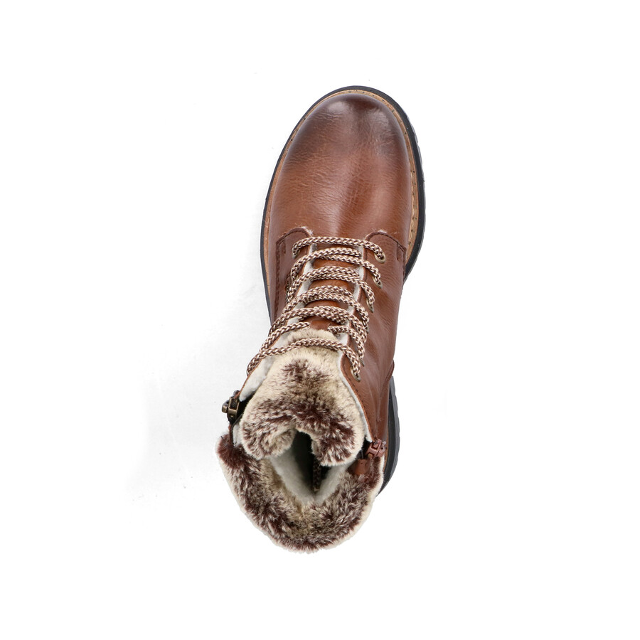 bottes marron à fermeture éclair pour femmes rieker 72608-24