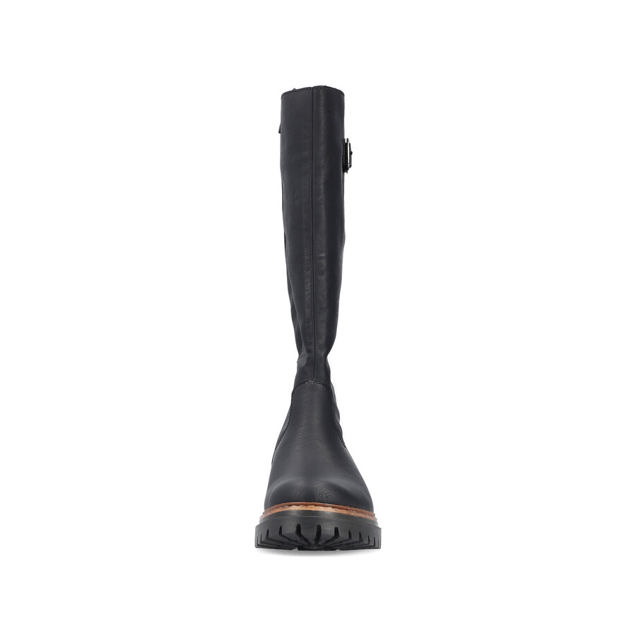 bottes noires à fermeture éclair pour femmes rieker 72694-00