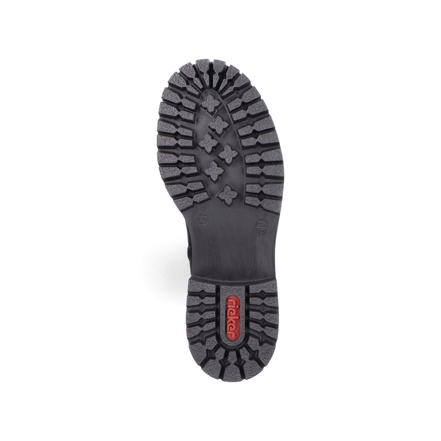 bottes noires à fermeture éclair pour femmes rieker 72694-00