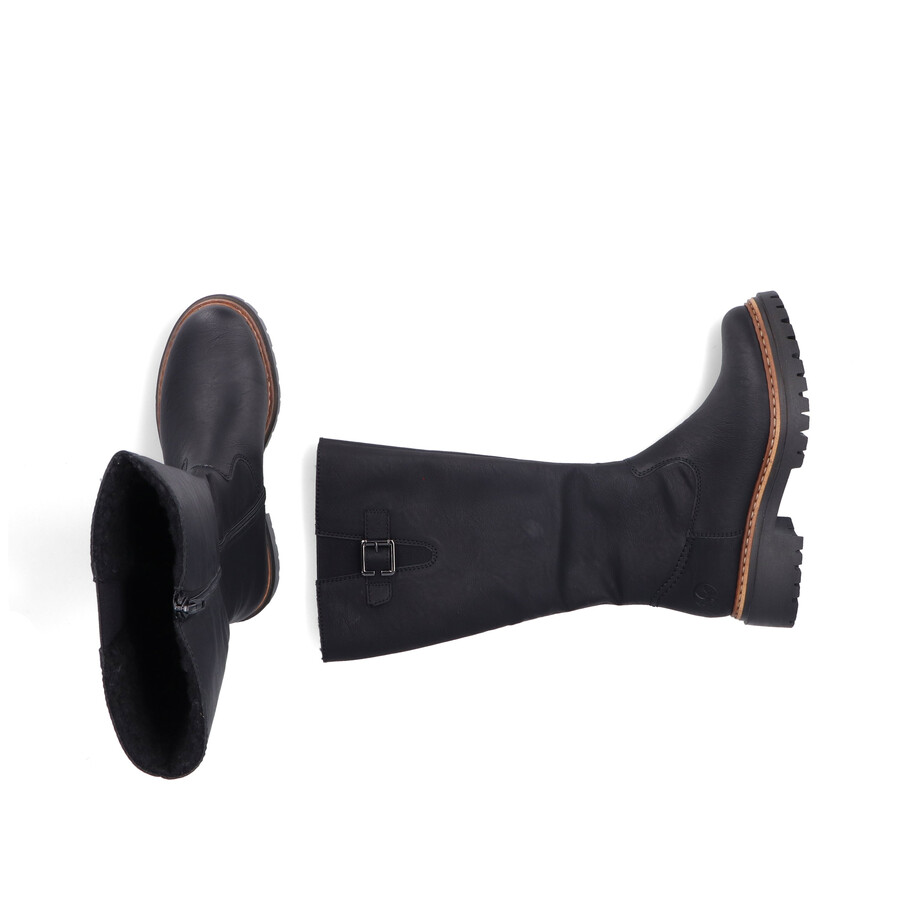 bottes noires à fermeture éclair pour femmes rieker 72694-00