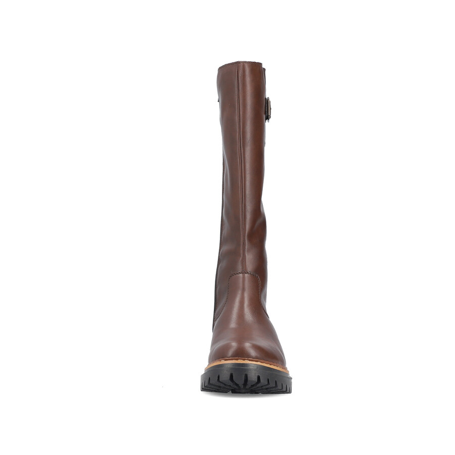 bottes marron à fermeture éclair pour femmes rieker 72694-25