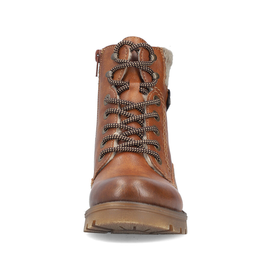 bottes marron à fermeture éclair pour femmes rieker 73220-24