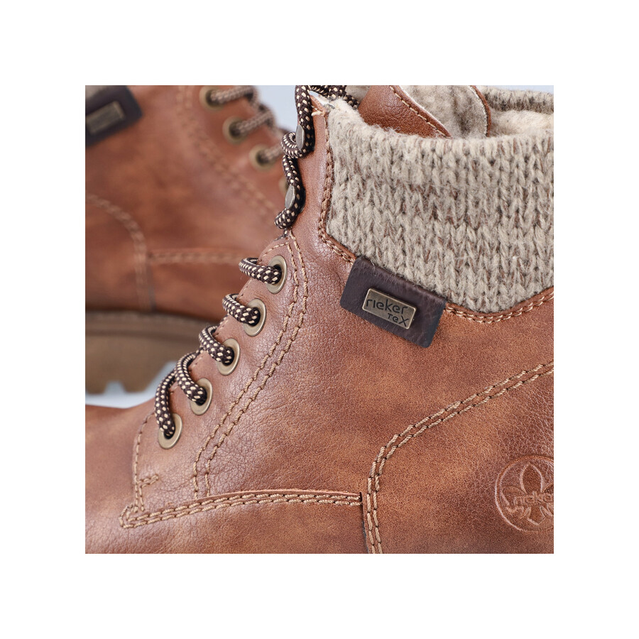 bottes marron à fermeture éclair pour femmes rieker 73220-24