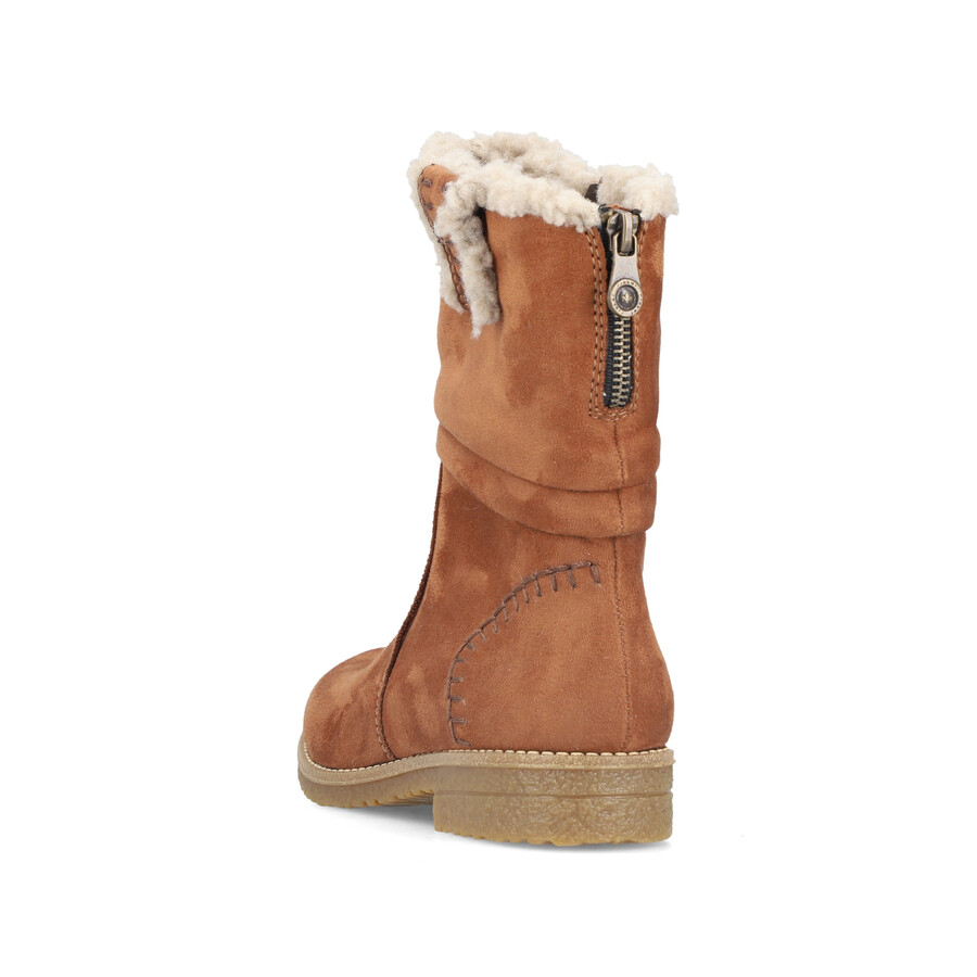 bottes marron à fermeture éclair pour femmes rieker 73562-24