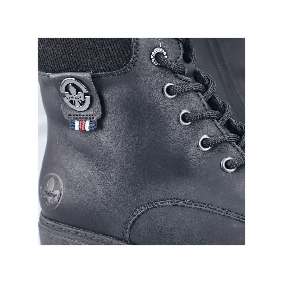 bottes noires à fermeture éclair pour femmes rieker 74532-00