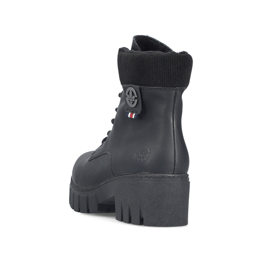 bottes noires à fermeture éclair pour femmes rieker 74532-00
