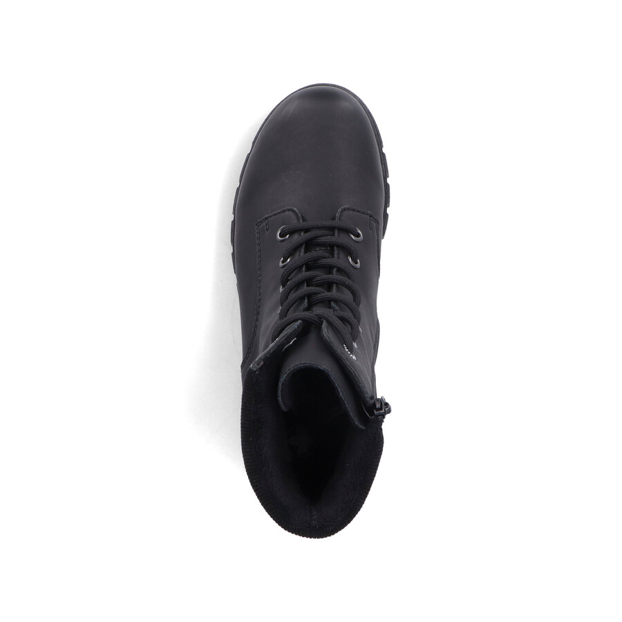 bottes noires à fermeture éclair pour femmes rieker 74532-00
