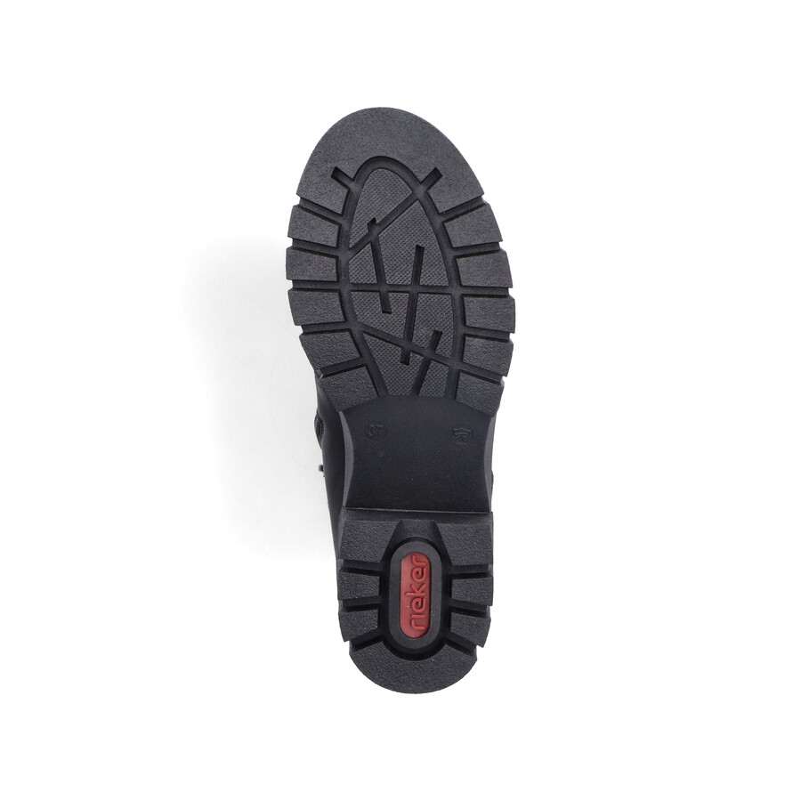 bottes noires à fermeture éclair pour femmes rieker 74532-00
