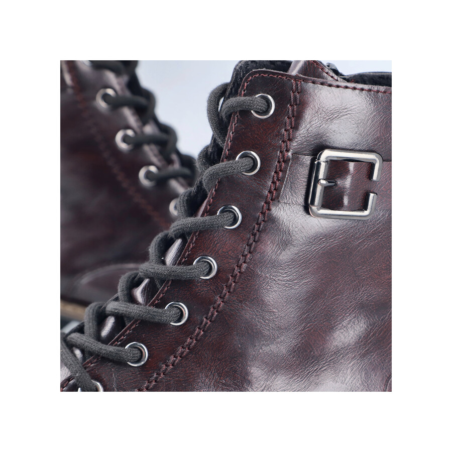 bottes rouges à fermeture éclair pour femmes rieker 74802-35