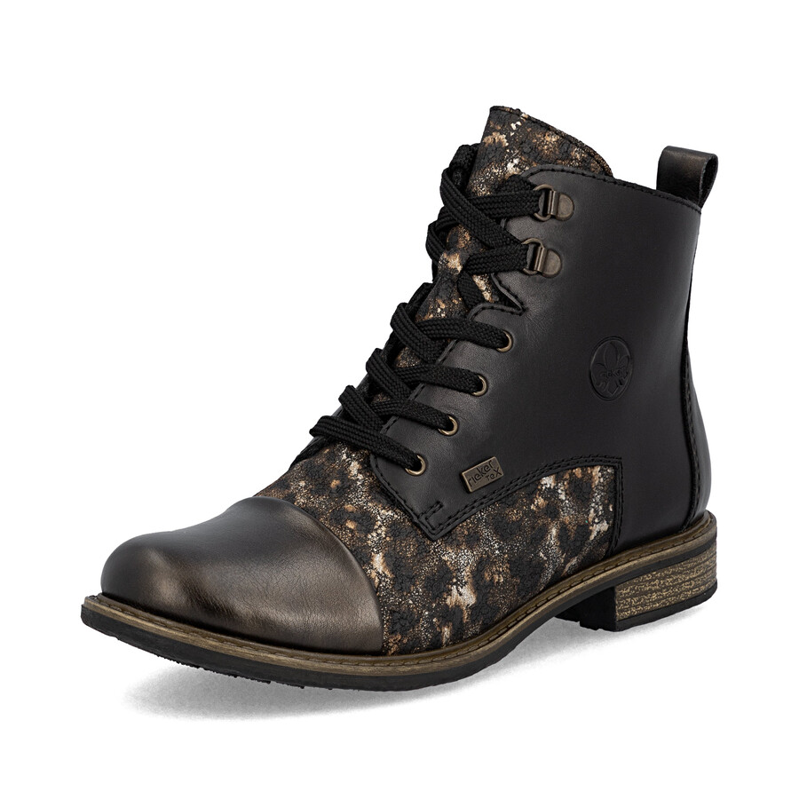 bottes noires à fermeture éclair pour femmes rieker 74842-00
