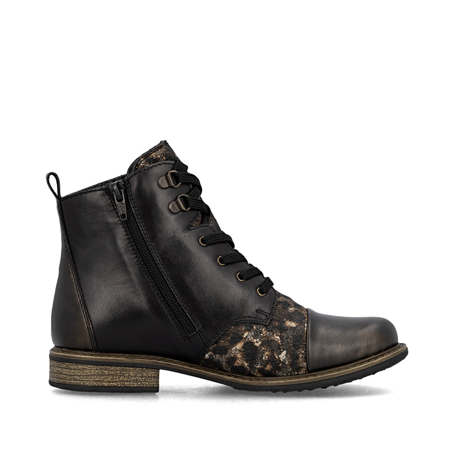 bottes noires à fermeture éclair pour femmes rieker 74842-00