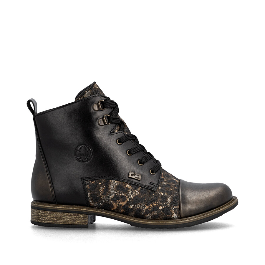 bottes noires à fermeture éclair pour femmes rieker 74842-00