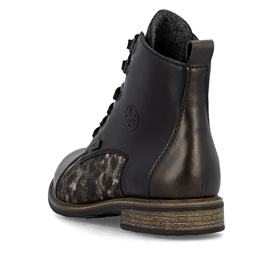bottes noires à fermeture éclair pour femmes rieker 74842-00