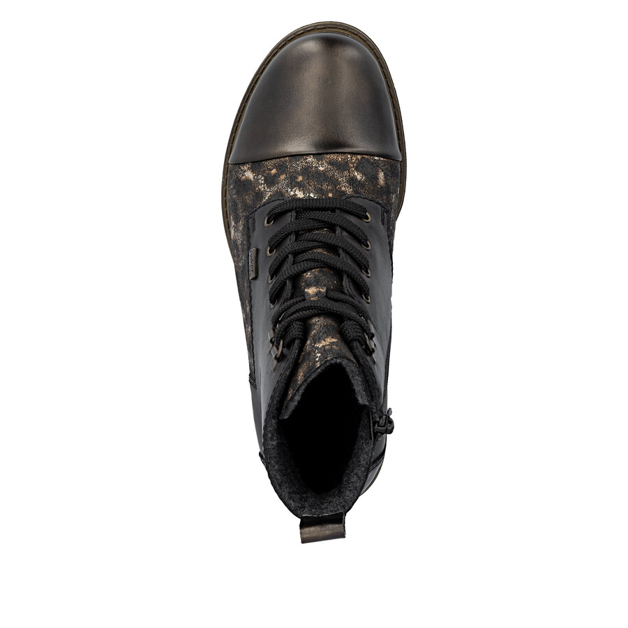 bottes noires à fermeture éclair pour femmes rieker 74842-00