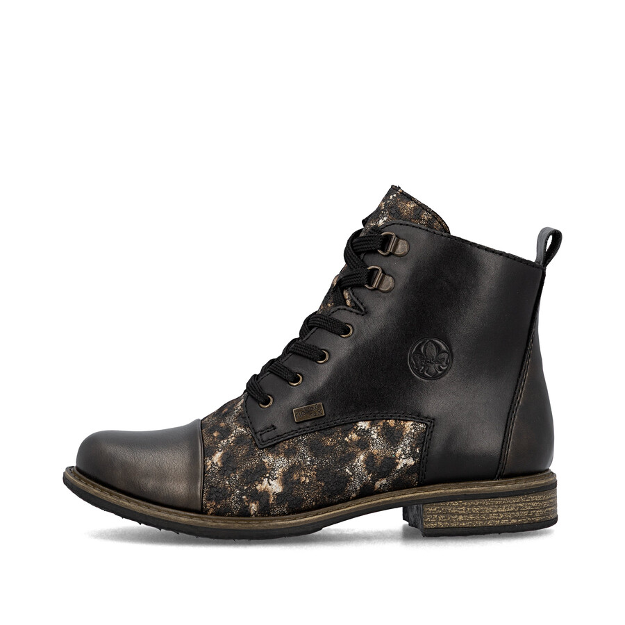 bottes noires à fermeture éclair pour femmes rieker 74842-00