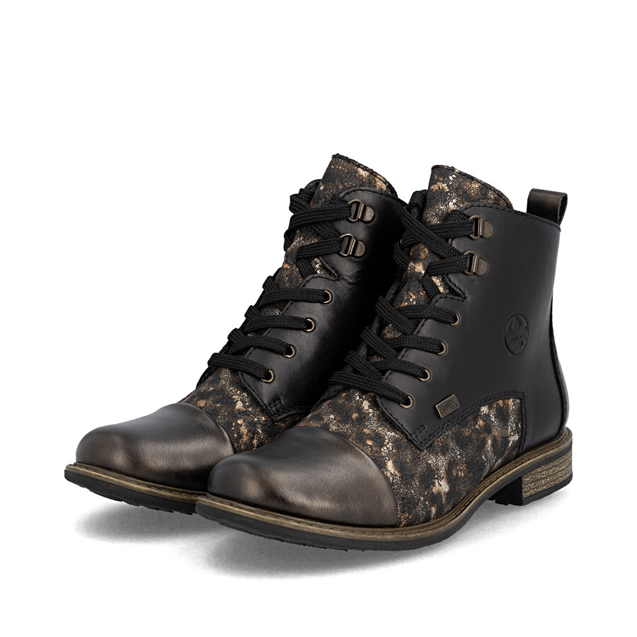 bottes noires à fermeture éclair pour femmes rieker 74842-00
