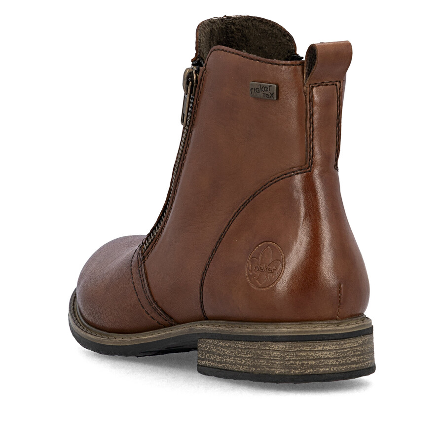 bottes marron à fermeture éclair pour femmes rieker 74850-25