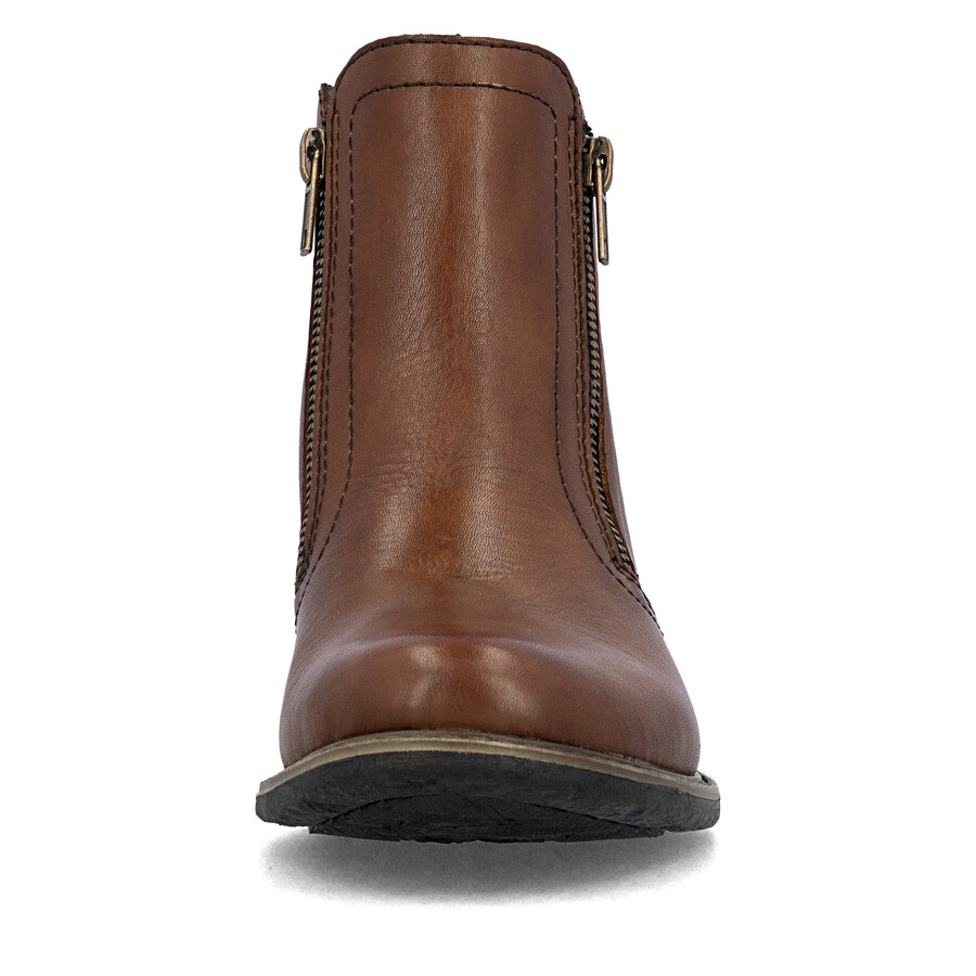 bottes marron à fermeture éclair pour femmes rieker 74850-25