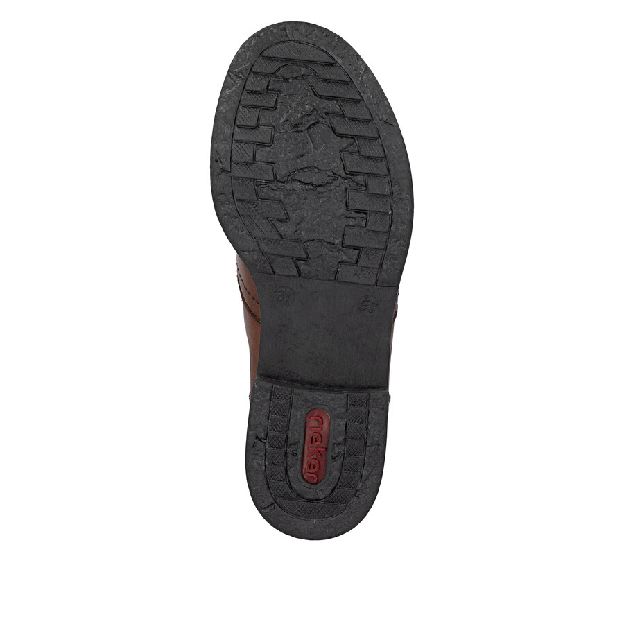 bottes marron à fermeture éclair pour femmes rieker 74850-25
