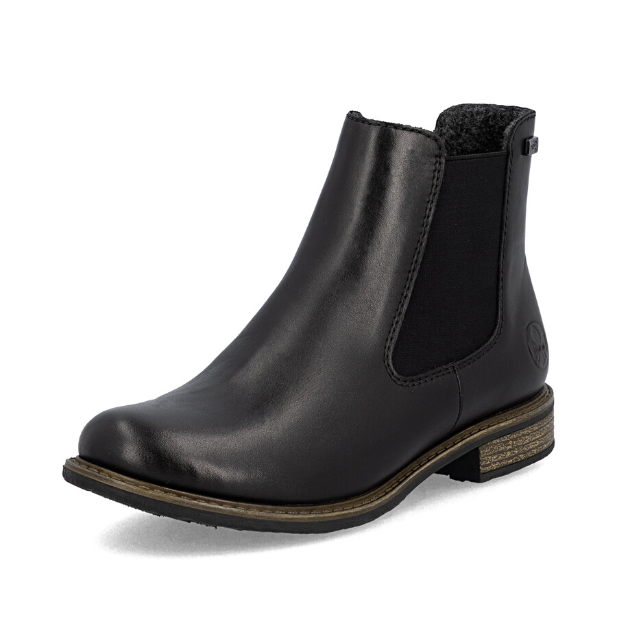 bottes noires à fermeture éclair pour femmes rieker 74870-00
